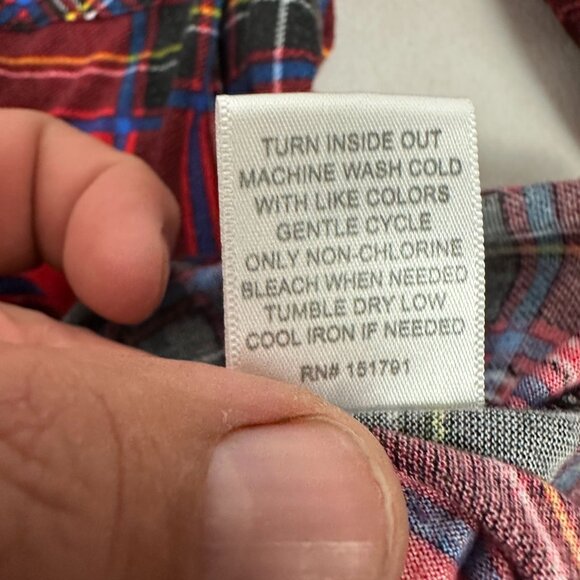 Plaid Long Sleeve Shirt By Urban Girl Size XL Red & Black Polyester Casual - Picture 6 of 6